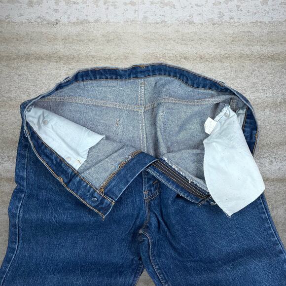 True Vintage Orange Tab Levis Jeans 517 Bootcut Flared Fit Medium Wash USA 70s - Picture 5 of 6